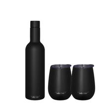 Conjunto de presente de vinho Scanpan TO GO com garrafa a vácuo de 750 ml e 2 copos Conjunto de presente de vinho Scanpan TO GO com garrafa a vácuo de 750 ml e 2 copos