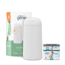 Conjunto de presente Diaper Genie Classic Frald Pail com bloqueio de odor