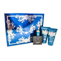 Conjunto de Presente Eros Versace - 3 Peças (EDT 50ml + Bálsamo Pós-Barba 50ml)