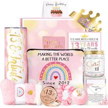 Conjunto de presente Frerdui de 13º aniversário para meninas com coroa, copo e muito mais Conjunto de presente Frerdui de 13º aniversário para meninas com coroa, copo e muito mais