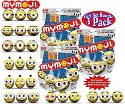 Conjunto de presente Funko Despicable Me Minions Mymoji Mini boneco de ação de vinil Mymoji Mymoji Mystery Blind Bags Pacote de festa - pacote com 3 (sortido)