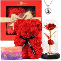 Conjunto de presente JZEEIWY Preserved Roses Forever com colar de 100 L