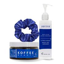 Conjunto de presente Koffee Beauty Citrus Magic com esfoliante corporal de café, 3 unidades