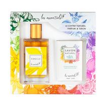 Conjunto de presente Les Essentiels com perfume de baunilha e sabonete de óleo de amêndoa Conjunto de presente Les Essentiels com perfume de baunilha e sabonete de óleo de amêndoa