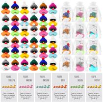 Conjunto de presente Liliful Mini Rubber Ducks com óculos e cartão de agradecimento