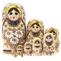 Conjunto de presente Matryoshka de madeira Russian Nesting Dolls de 10 camadas Conjunto de presente Matryoshka de madeira Russian Nesting Dolls de 10 camadas