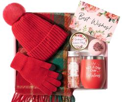 Conjunto de Presente MAYICIVO - Gorro e Cachecol de Inverno para Mulheres
