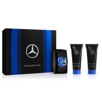 Conjunto de presente Mercedes-Benz Man para homens EDT 100mL, gel de banho, AS