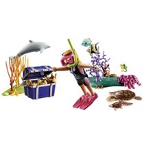 Conjunto de Presente Mergulhador Tesouro Playmobil