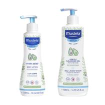Conjunto de presente Mustela para bebês Bath Time com loção Hydra Bebe 300 ml