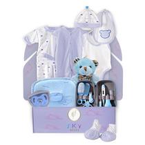 Conjunto de presente para bebês Sky Bliss de 20 peças para menino recém-nascido com caixa