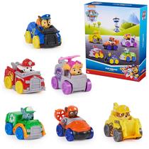 Conjunto de presente para veículos Toy Paw Patrol Pup Squad Racers de 6 peças