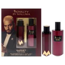 Conjunto de presente Perfume Royalty By Maluma Garnet para homens, 75 ml e 2 peças