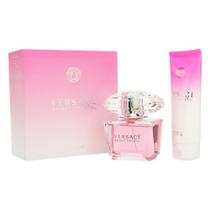 Conjunto de presente Perfume Versace Bright Crystal Eau De Toilette de 90 ml