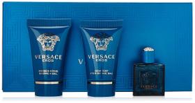 Conjunto de presente Perfume Versace Eros de 3 peças para homens