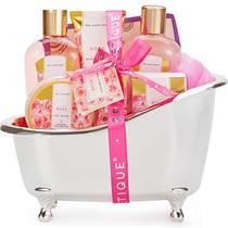 Conjunto de presente Spa Luxetique Bath para mulheres com 8 peças de cesta de rosas Conjunto de presente Spa Luxetique Bath para mulheres com 8 peças de cesta de rosas
