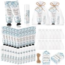 Conjunto de presente Swiffen, 48 conjuntos, 192 unidades de protetor labial com creme para mãos Blue Flower