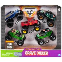 Conjunto de presente Toy Monster Truck Monster Jam Grave Digger, 5 peças 1:64
