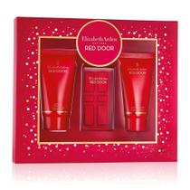 Conjunto de Presente Vermelho Feminino - 3 Peças, Hidratante e Perfume