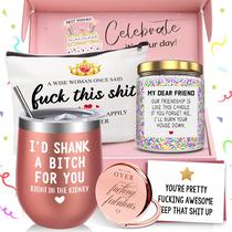 Conjunto de presente Yorktend Tumbler 350 ml com vela, espelho, canudo e cartão Conjunto de presente Yorktend Tumbler 350 ml com vela, espelho, canudo e cartão