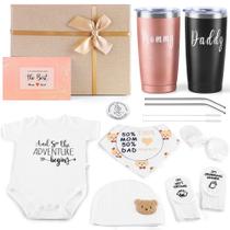 Conjunto de presentes Asukin New Mom & Dad com Baby Essentials Gender Reveal