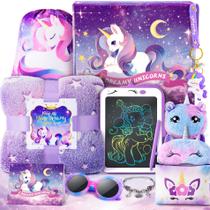 Conjunto de presentes Auspicious Beginning Unicorn Girls 3-10 Years Purple