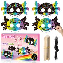Conjunto de presentes Axolotl Scratch Mask B1ykin 30 unidades para crianças