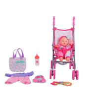 Conjunto de presentes Baby Doll Care Dream Collection com carrinho de bebê de 30 cm