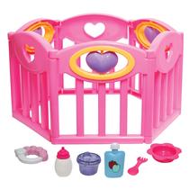 Conjunto de presentes Baby Doll Play Pen JC Toys for Keeps Playtime Pink