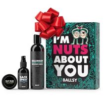 Conjunto de presentes Ballsy Nuts About You Sack Pack Pack Spray Conjunto de presentes Ballsy Nuts About You Sack Pack Pack Spray