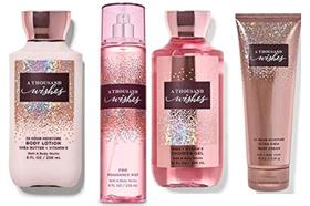 Conjunto de presentes Bath & Body Works A Thousand Wishes em tamanho real