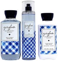 Conjunto de presentes Bath & Body Works Gingham, gel de banho, névoa e loção