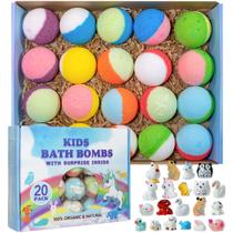 Conjunto de presentes Bath Bomb Yekery, pacote com 20 brinquedos internos para crianças