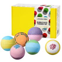 Conjunto de presentes Bath Bombs Lagunamoon 6 peças XXL com óleos essenciais Conjunto de presentes Bath Bombs Lagunamoon 6 peças XXL com óleos essenciais