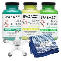 Conjunto de presentes Bath Salt Crystals Spazazz RX Therapy Spa 550 ml, 3 unidades Conjunto de presentes Bath Salt Crystals Spazazz RX Therapy Spa 550 ml, 3 unidades