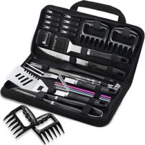 Conjunto de presentes BBQ Tools ROMANTICIST 27 unidades de aço inoxidável pesado Conjunto de presentes BBQ Tools ROMANTICIST 27 unidades de aço inoxidável pesado