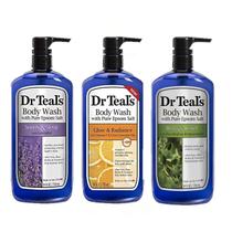 Conjunto de presentes Body Wash Dr. Teal's Variety 3x720ml com óleos essenciais