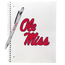 Conjunto de presentes, caneta comemorativa Mississippi (Ole Miss) com caderno espiral Conjunto de presentes, caneta comemorativa Mississippi (Ole Miss) com caderno espiral