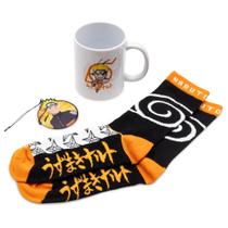 Conjunto de presentes Culture Fly Naruto Shippuden, caneca, meias e enfeite