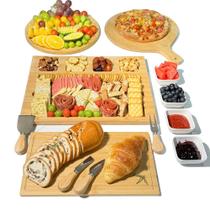 Conjunto de presentes de charcutaria Hongsane com placa extra grande Conjunto de presentes de charcutaria Hongsane com placa extra grande