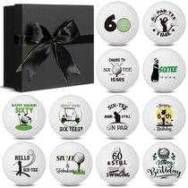Conjunto de presentes de feliz aniversário de 60 anos da Golf Ball Seenelling x12 com caixa Conjunto de presentes de feliz aniversário de 60 anos da Golf Ball Seenelling x12 com caixa