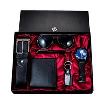 Conjunto De Presentes De Luxo Masculino 6 Em 1: Relógio De Quartzo, Óculos, Caneta, Chaveiro, Cinto Conjunto De Presentes De Luxo Masculino 6 Em 1: Relógio De Quartzo, Óculos, Caneta, Chaveiro, Cinto
