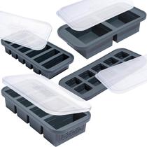 Conjunto de presentes de moldes para freezer de silicone Souper Cubes com bandejas e tampas