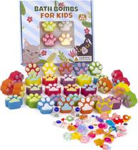 Conjunto de presentes de Natal para crianças Bath Bombs Yekery, pacote com 32 patas e brinquedos Conjunto de presentes de Natal para crianças Bath Bombs Yekery, pacote com 32 patas e brinquedos
