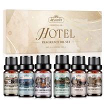 Conjunto de presentes de óleos difusores Aeshory Hotel 6x10ml, fragrância de luxo Conjunto de presentes de óleos difusores Aeshory Hotel 6x10ml, fragrância de luxo