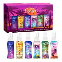 Conjunto de presentes de perfume Então... Escapes Body Mist para mulheres, 6 unidades