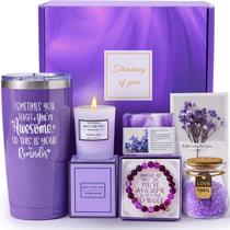 Conjunto de presentes de spa CITTA Lavender para mulheres com copo e pulseira