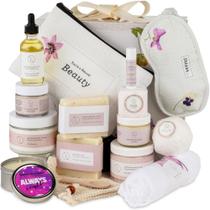 Conjunto de presentes de spa Lizush Luxury Lavender, 15 peças, feito à mão nos EUA Conjunto de presentes de spa Lizush Luxury Lavender, 15 peças, feito à mão nos EUA