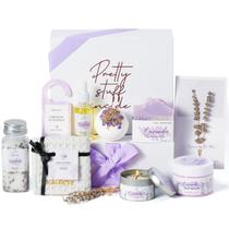 Conjunto de Presentes de Spa Peacoeye com Aroma de Lavanda para Mulheres - Inclui Vela