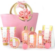 Conjunto de presentes de spa Spa Luxetique Rose Bath para mulheres, 10 unidades